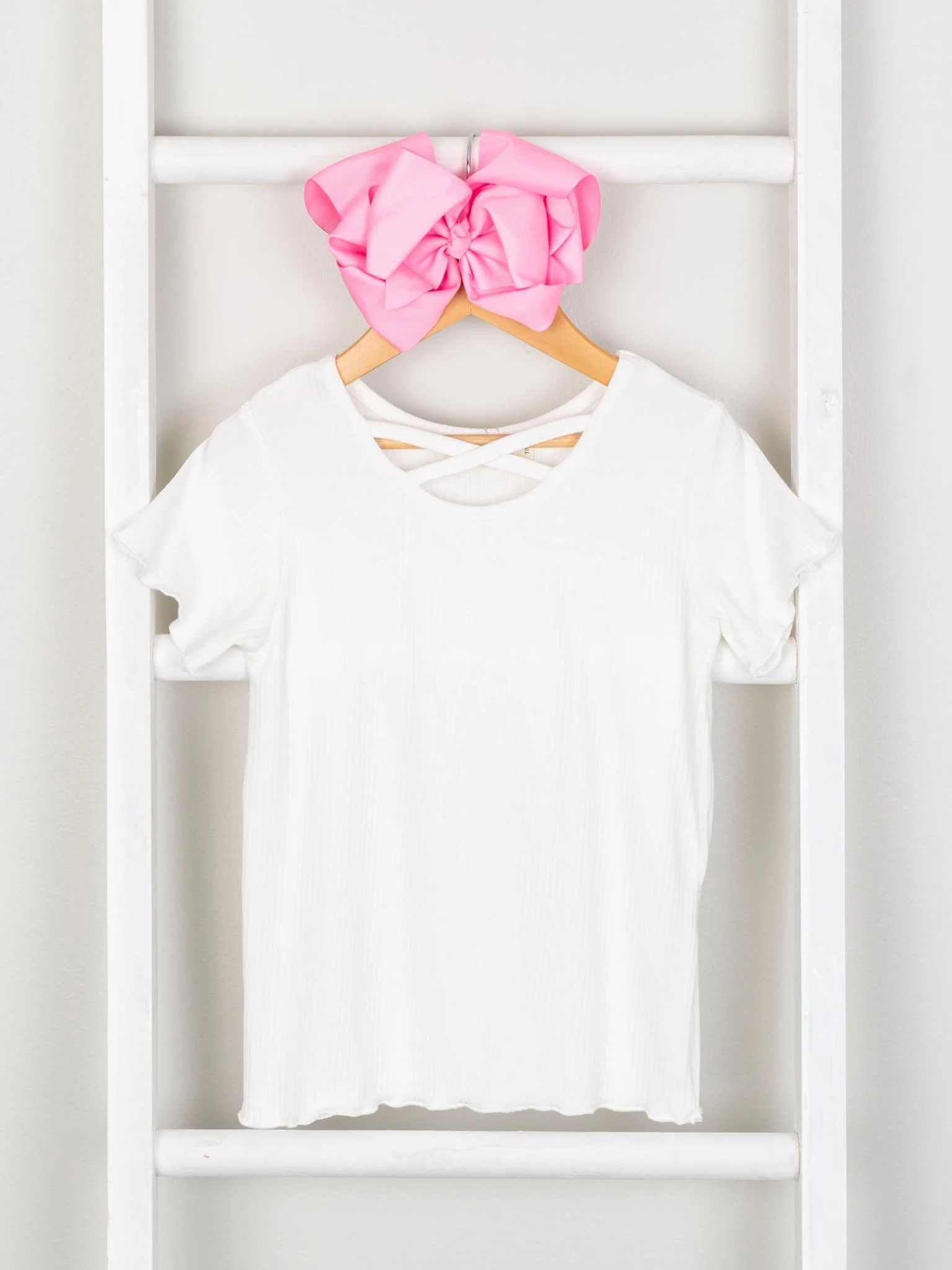 White Criss Cross Top