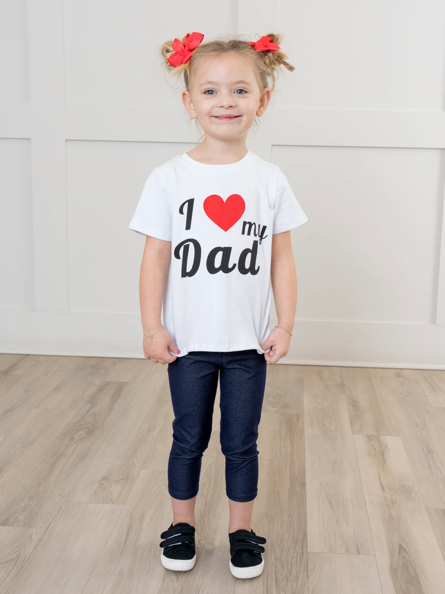 White "I Love Dad" Tee - Image 3