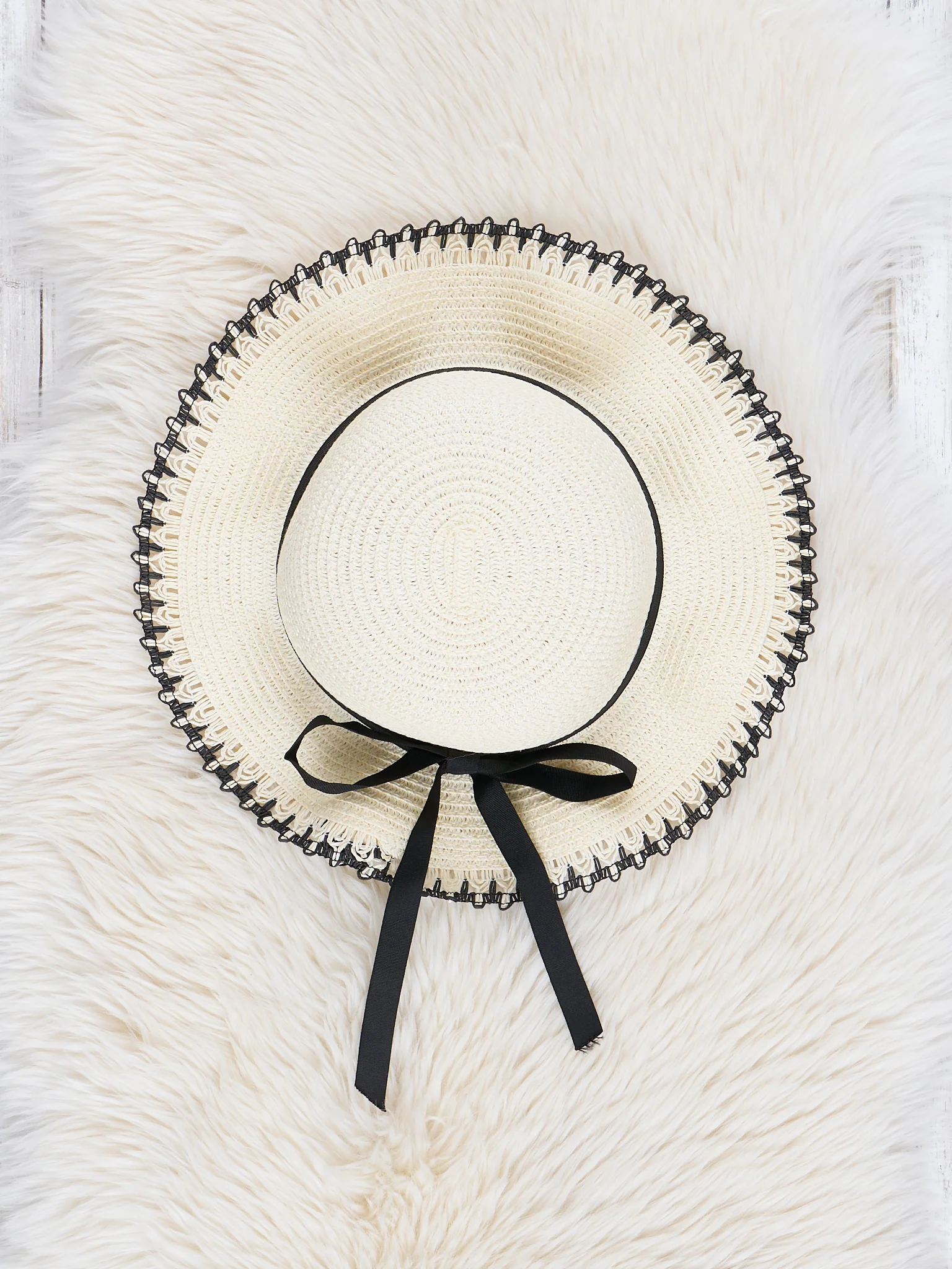White Ruffle Sun Hat