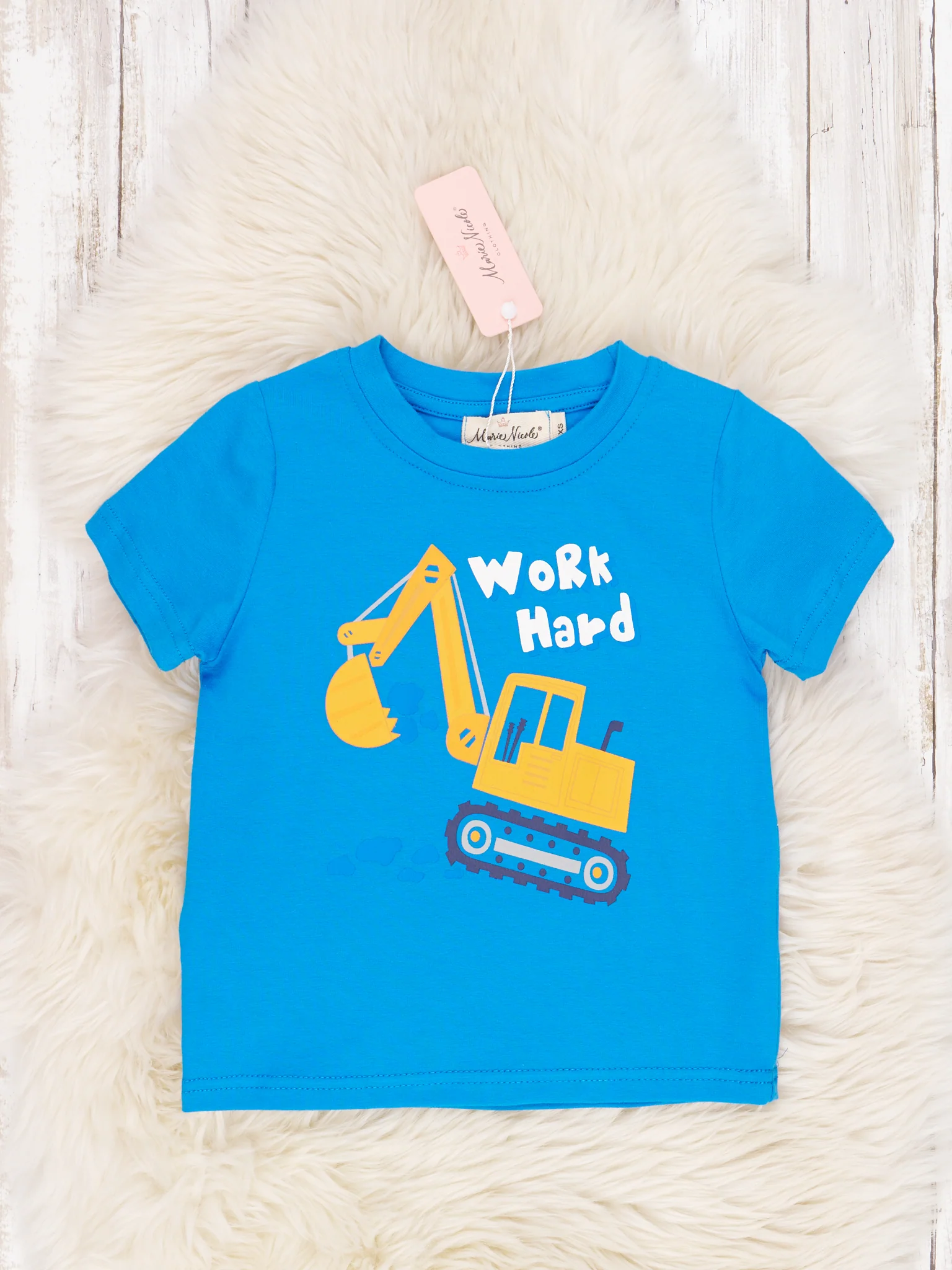 "Work Hard" Excavator Graphic Shirt