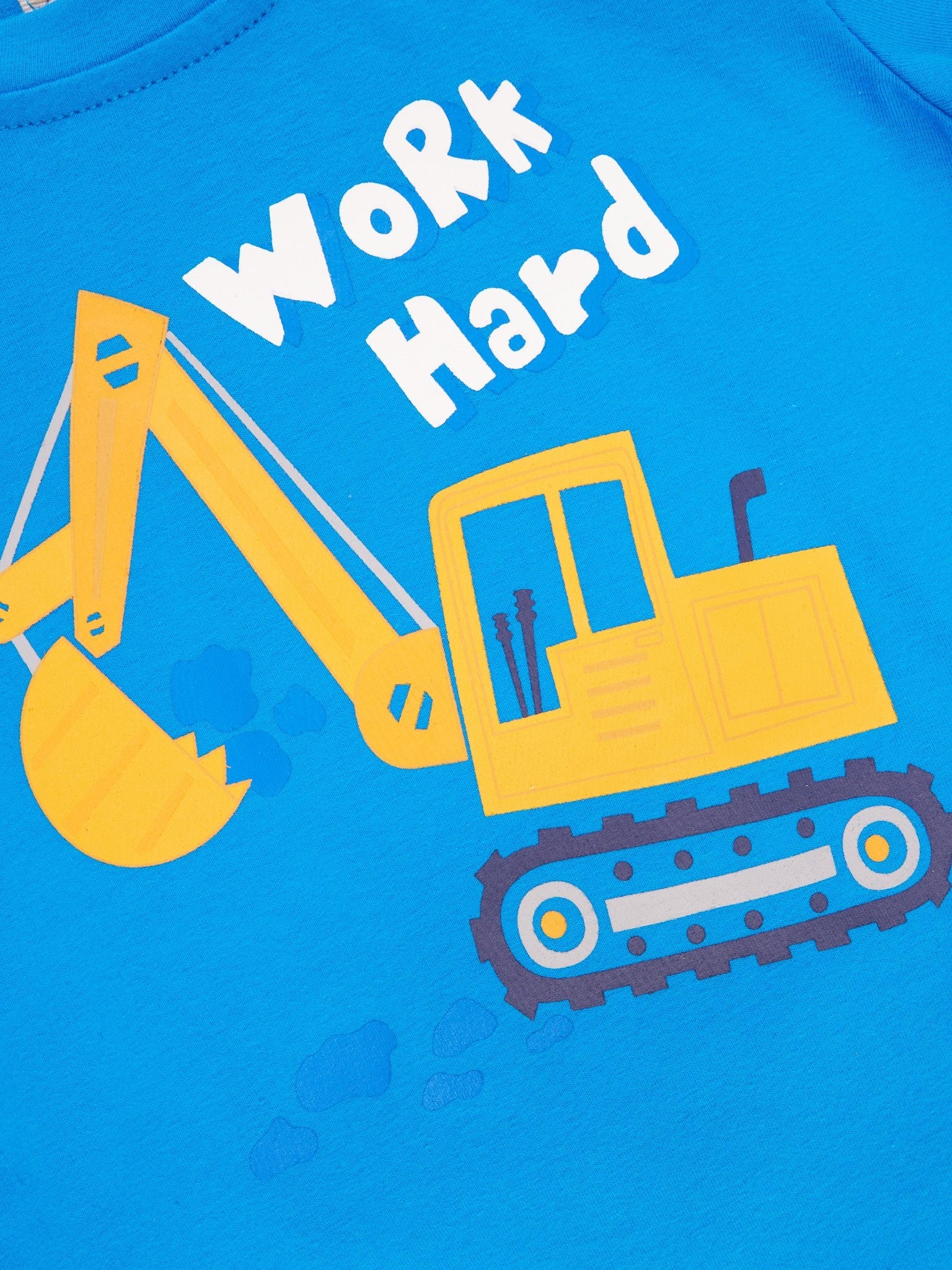 "Work Hard" Excavator Graphic Shirt - Image 2