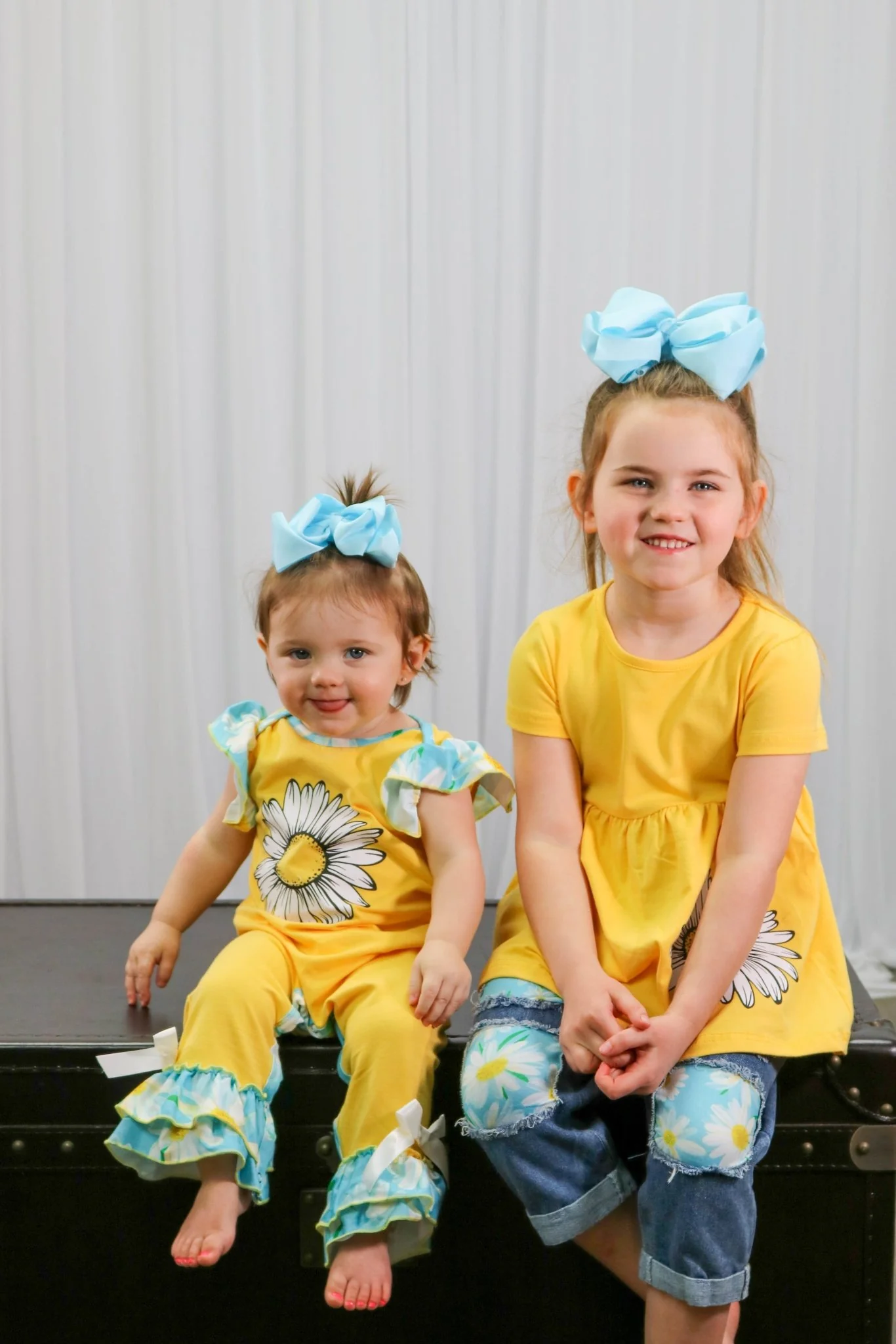 Yellow & Blue Flower Tunic & Denim Outfit - Image 6