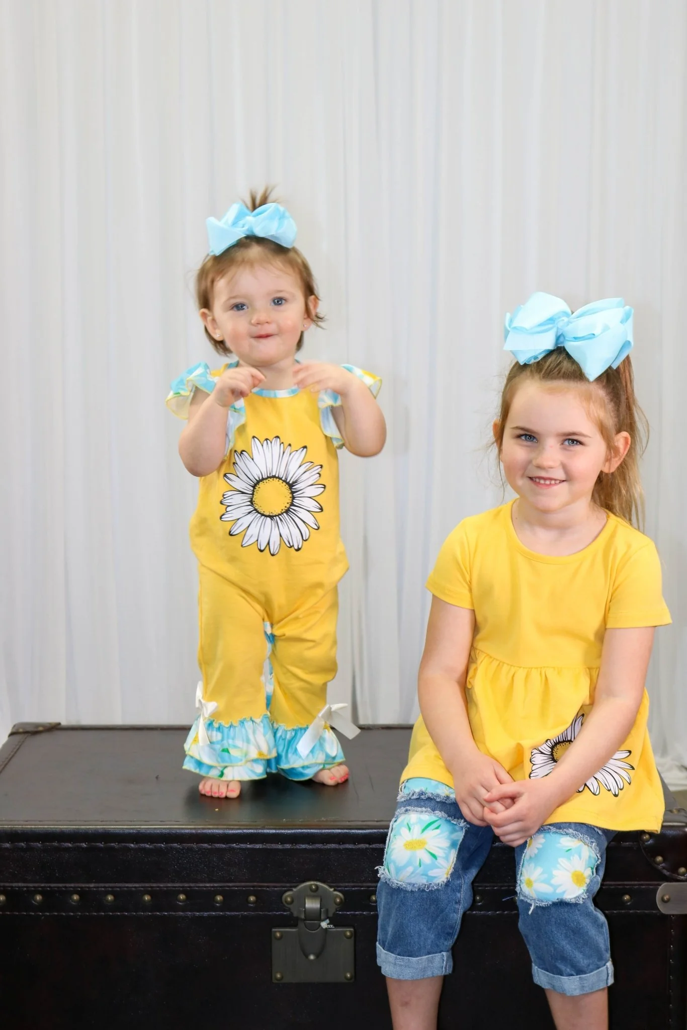 Yellow & Blue Flower Tunic & Denim Outfit - Image 7