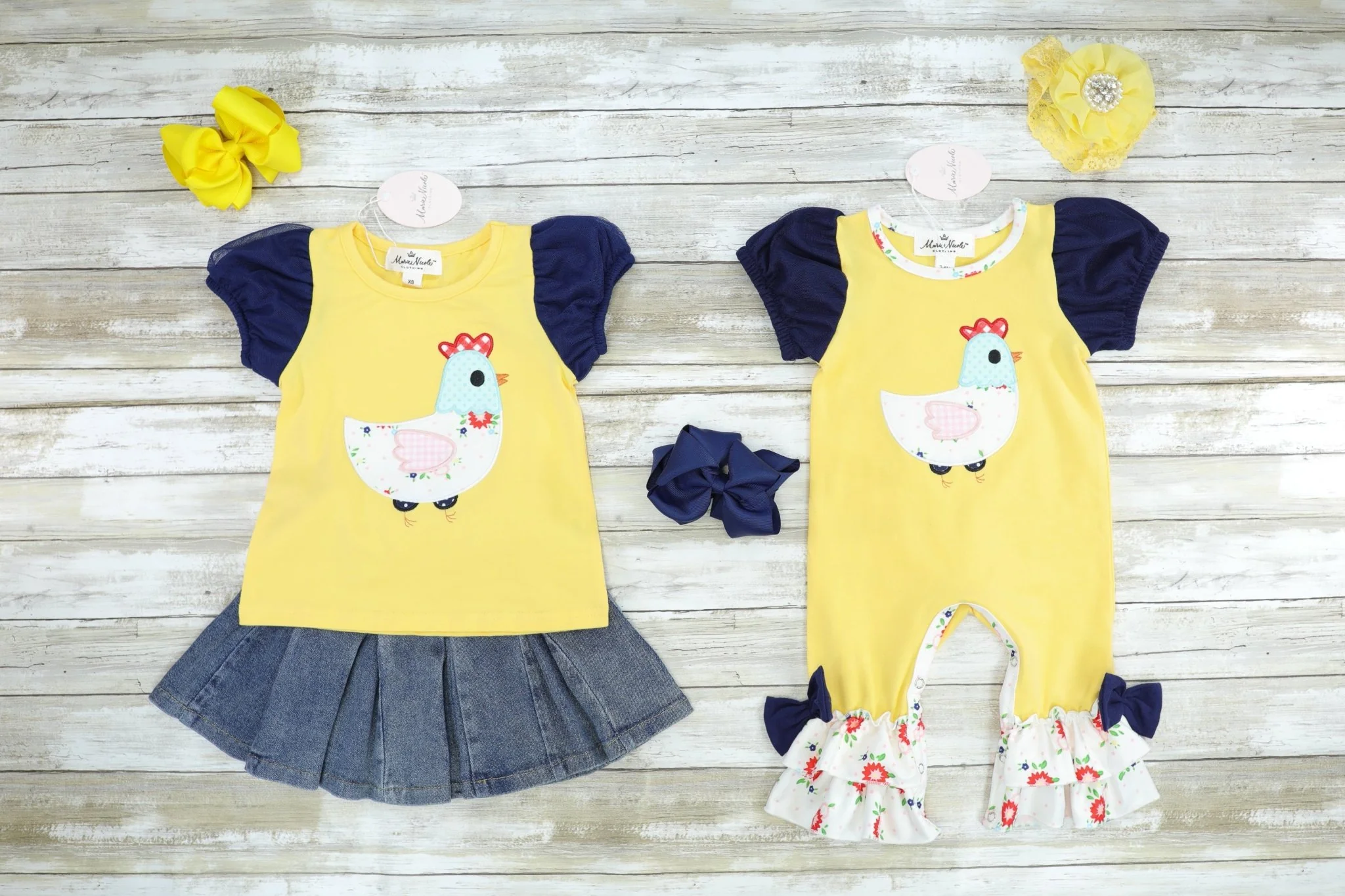 Yellow Chicken Ruffle Romper - Image 2