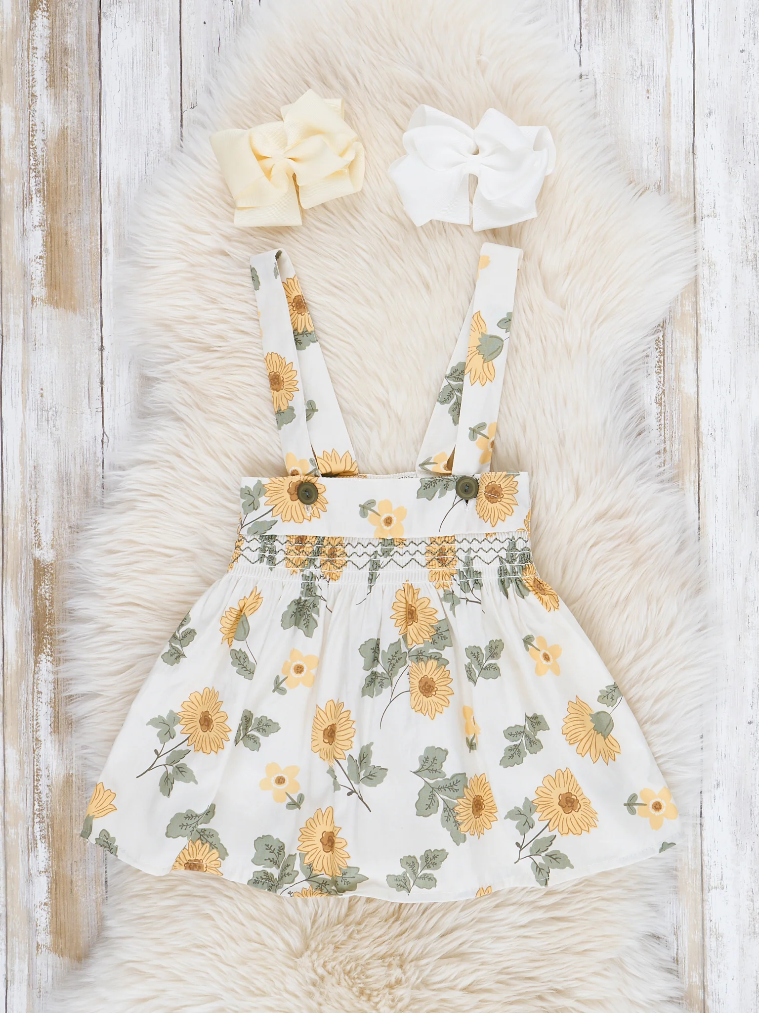 Yellow Dainty Florals Overalls Set - Image 5