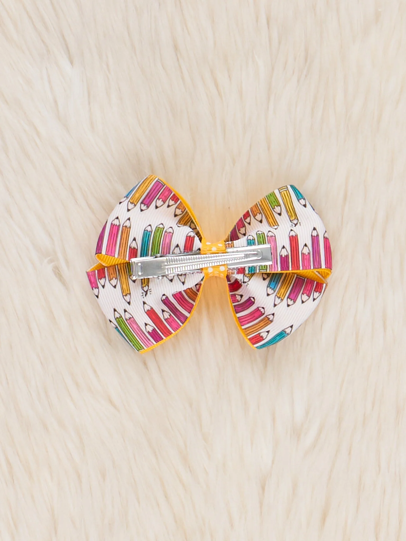 Yellow School Subjects Bow - Image 2