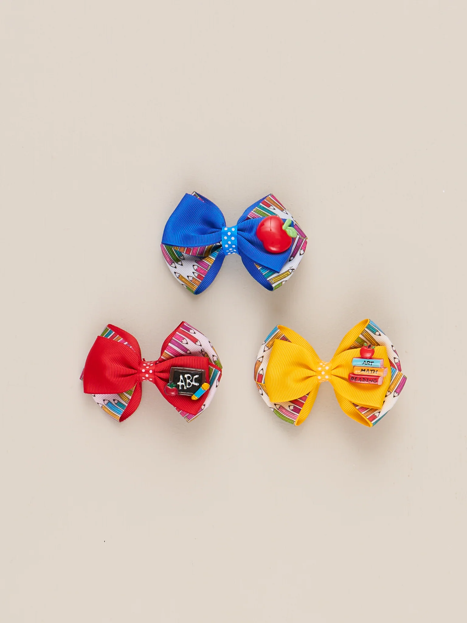 Yellow School Subjects Bow - Image 3