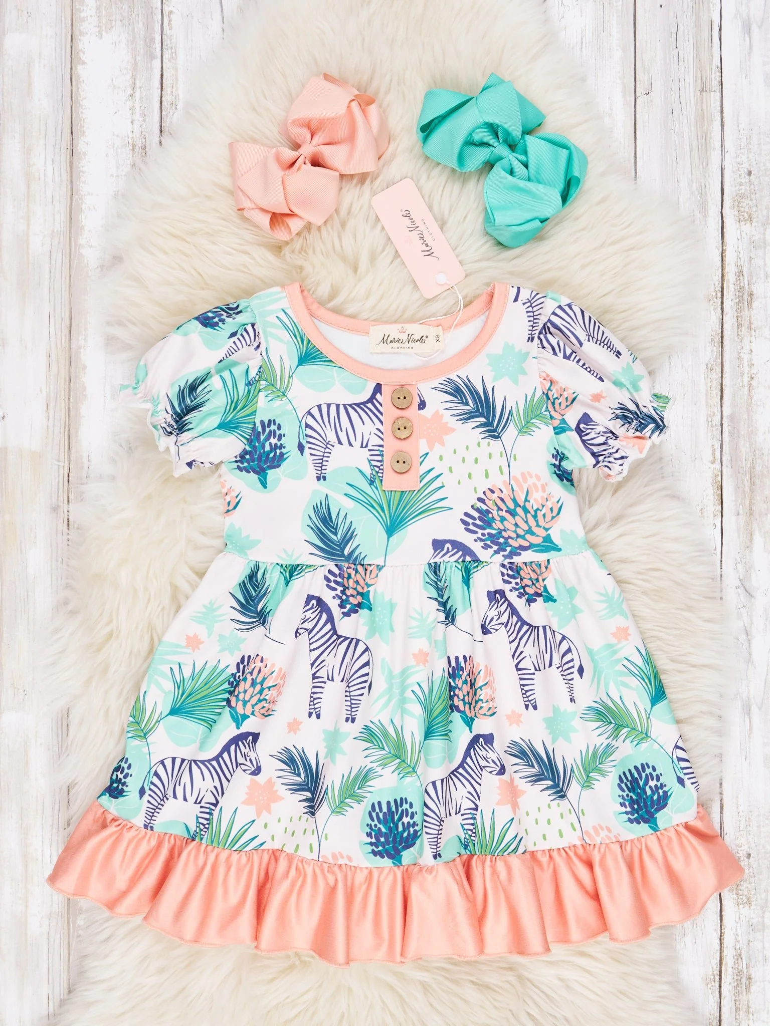Zebra Ruffle Dress - Image 2